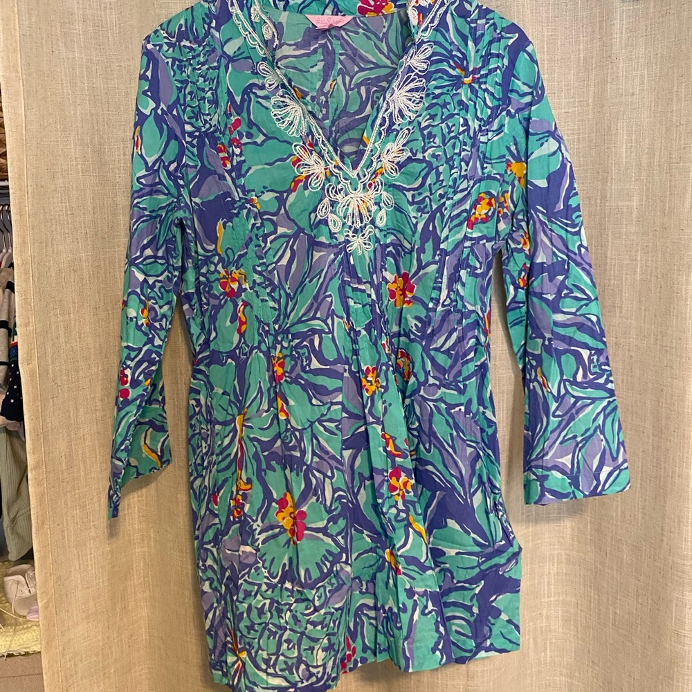 Lilly Pulitzer Multicolor Floral Top with Embroidery